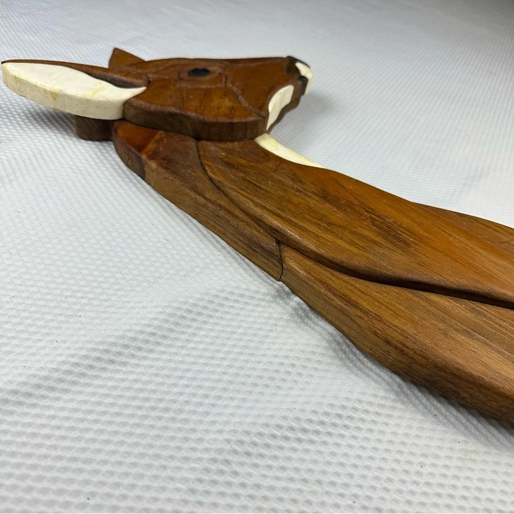 Wooden deer art